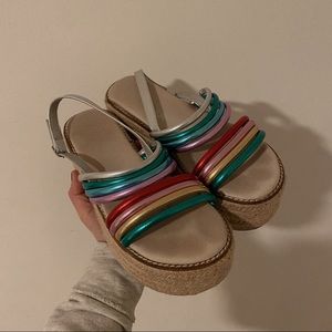 COOLWAY RAINBOW PLATFORM SANDAL